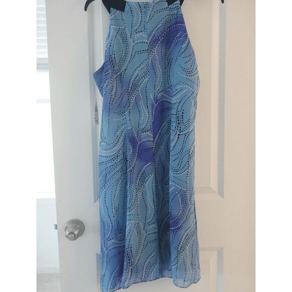 Robbie Bee Dress | S | Halter Neck | Blue | Sleeveless | Lightweight & Flowy - Picture 4 of 6